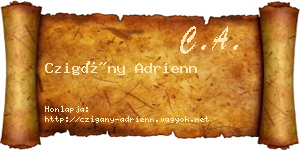 Czigány Adrienn névjegykártya