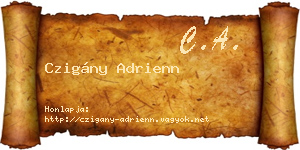 Czigány Adrienn névjegykártya